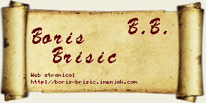 Boris Brisić vizit kartica